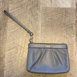 Coach wristlet in gray
